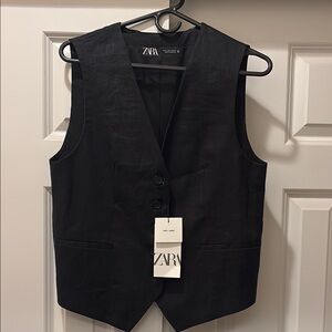 Zara Linen Vest.